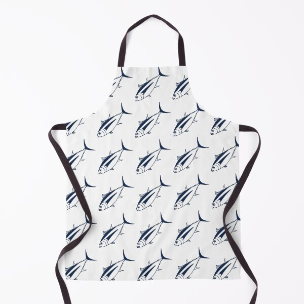 Item preview, Cute Albacore Fish in Marine Blue and White designed and sold by fruttidimare.