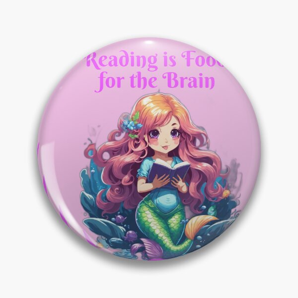 Item preview, Reading is Food for the Brain Mermaid designed and sold by SirenasWorld.