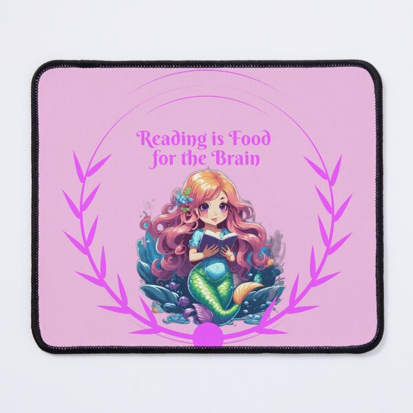 Item preview, Reading is Food for the Brain Mermaid designed and sold by SirenasWorld.