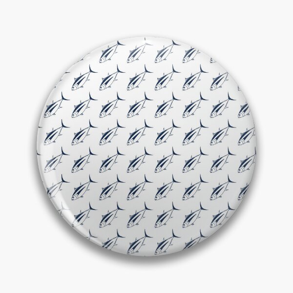 Item preview, Cute Albacore Fish in Marine Blue and White designed and sold by fruttidimare.