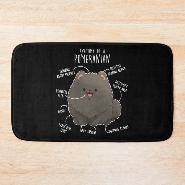 Item preview, Black Pomeranian Dog Anatomy designed and sold by Clara Hollins.