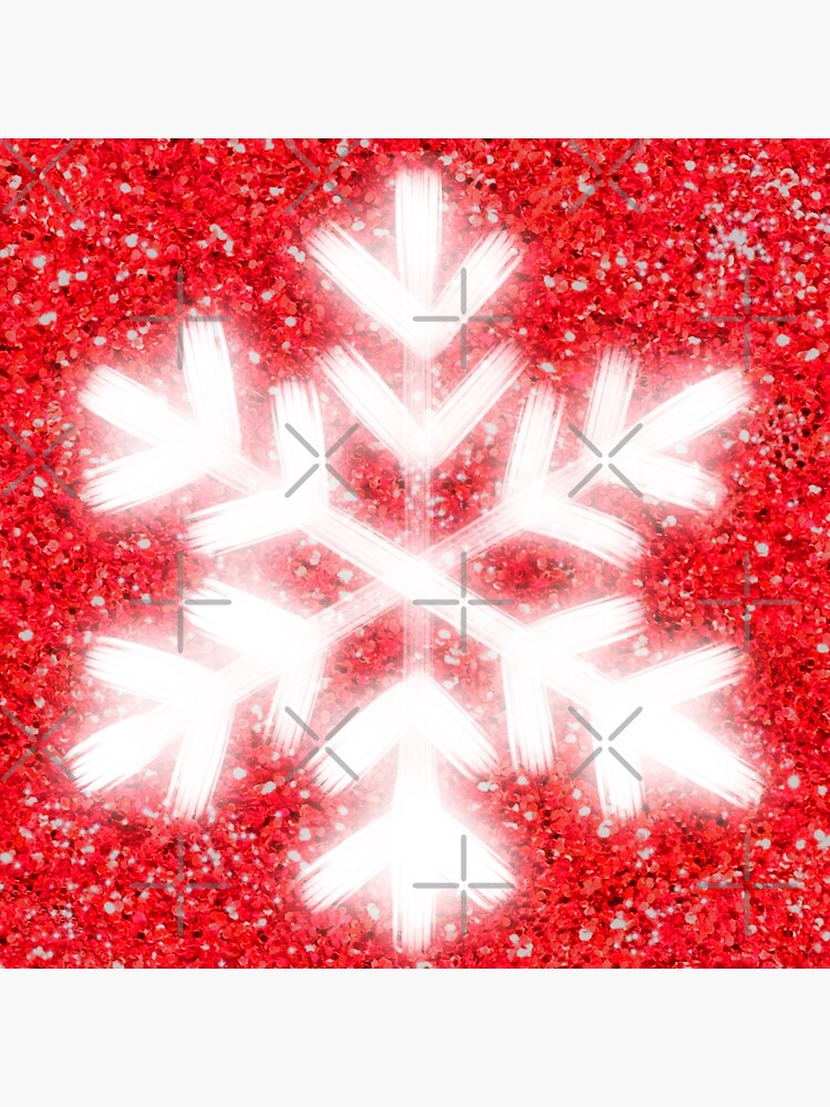 Red Snowflakes Shape Glitter - Red Glitter