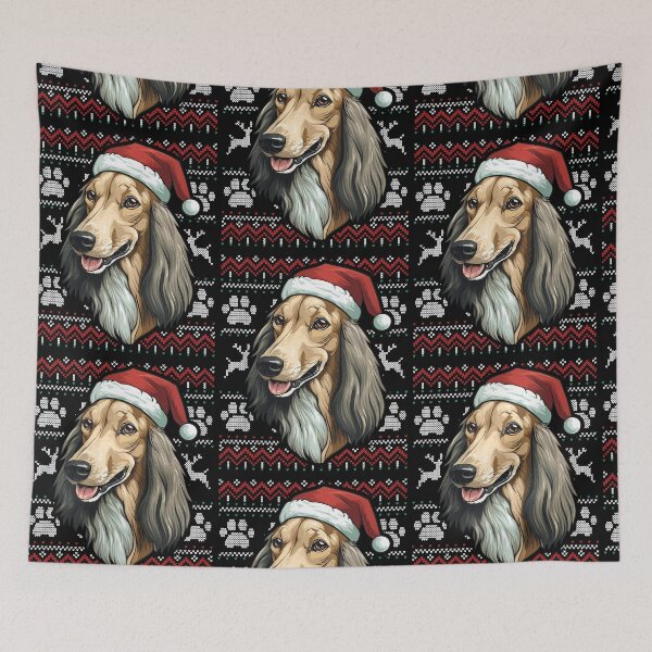 Item preview, Saluki Ugly Sweater Christmas designed and sold by rafaeltto.