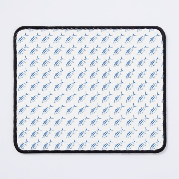 Item preview, Cute Albacore Fish in Aegean Blue and White designed and sold by fruttidimare.