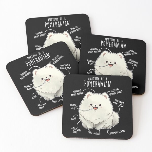 Item preview, White Pomeranian Dog Anatomy designed and sold by Clara Hollins.