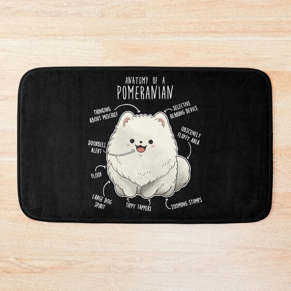 Item preview, White Pomeranian Dog Anatomy designed and sold by Clara Hollins.