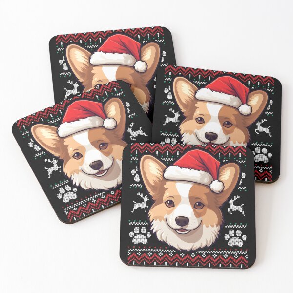 Item preview, Sable White Corgi Ugly Sweater Christmas designed and sold by rafaeltto.