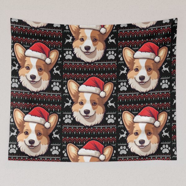 Item preview, Sable White Corgi Ugly Sweater Christmas designed and sold by rafaeltto.