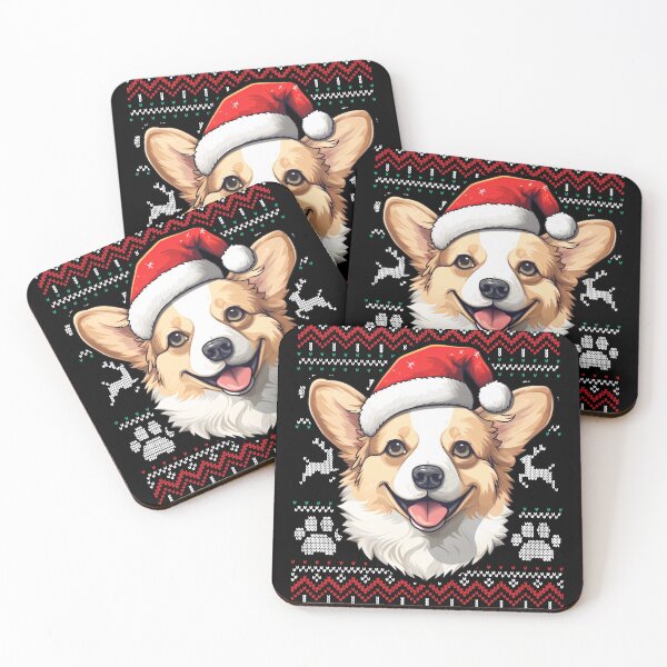 Item preview, Sable White Corgi Ugly Sweater Christmas designed and sold by rafaeltto.