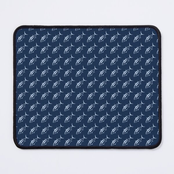 Item preview, Cute Albacore Fish in Light Blue on Marine Blue designed and sold by fruttidimare.
