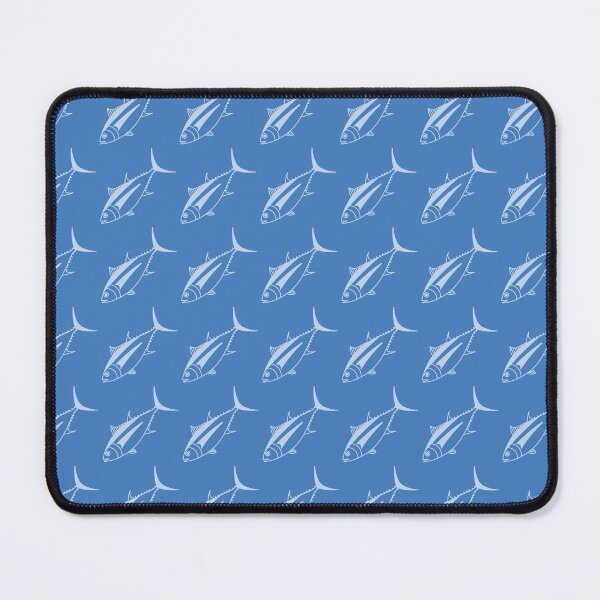 Item preview, Cute Albacore Fish in Light Blue on Aegean Blue designed and sold by fruttidimare.
