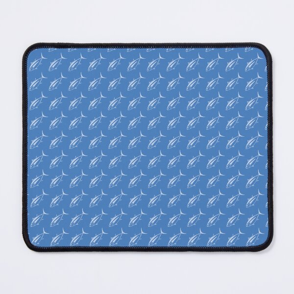 Item preview, Cute Albacore Fish in Light Blue on Aegean Blue designed and sold by fruttidimare.