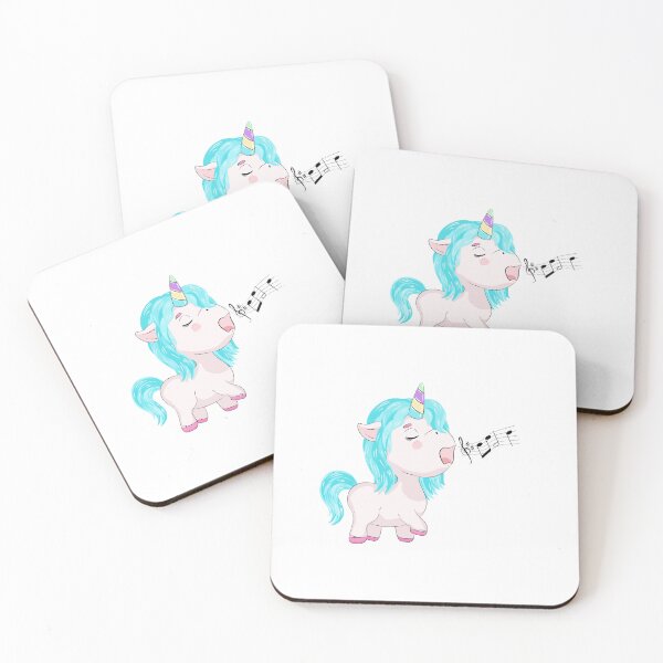 Item preview, Cute singing unicorn with rainbow horn. designed and sold by MojaDoodles.