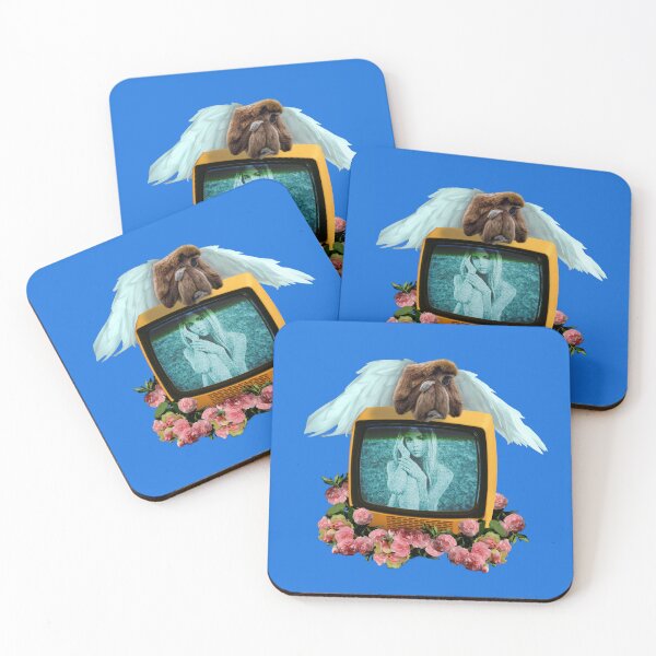 Item preview, Surreal Collage Art Print - Monkey Shines in Blue - Vision of Evolution and Technology designed and sold by GollyWillikers.