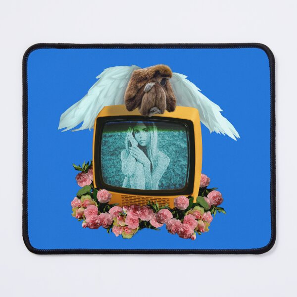 Item preview, Surreal Collage Art Print - Monkey Shines in Blue - Vision of Evolution and Technology designed and sold by GollyWillikers.