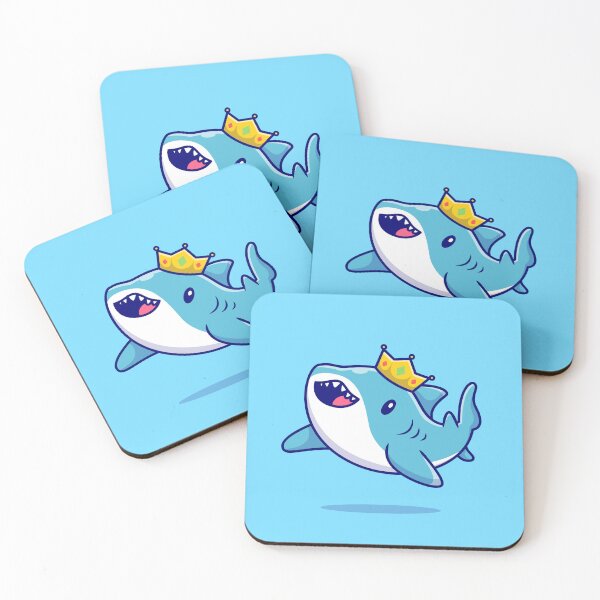 Item preview, Regal Ruler: Cute Shark Swimming with a Crown designed and sold by hjian8219.