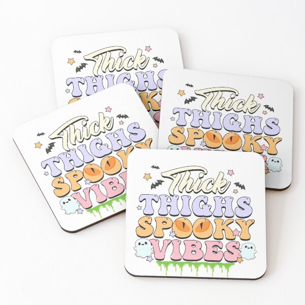 Item preview, Thick Thighs Spooky Vibes Funny Halloween Saying | Whimsical Autumn and Halloween Delights Collection designed and sold by Ali Doodles.