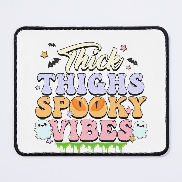 Item preview, Thick Thighs Spooky Vibes Funny Halloween Saying | Whimsical Autumn and Halloween Delights Collection designed and sold by Ali Doodles.