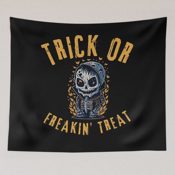 Item preview, Trick Or Freakin' Treat, Skeleton, Halloween designed and sold by RiffRaffGraffix.
