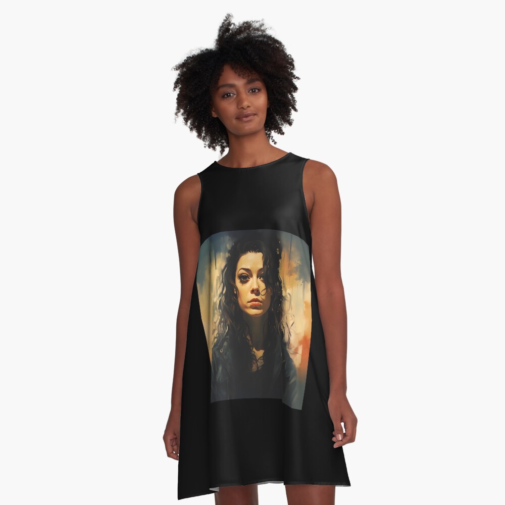 Item preview, A-Line Dress designed and sold by AwesomeAiArt.
