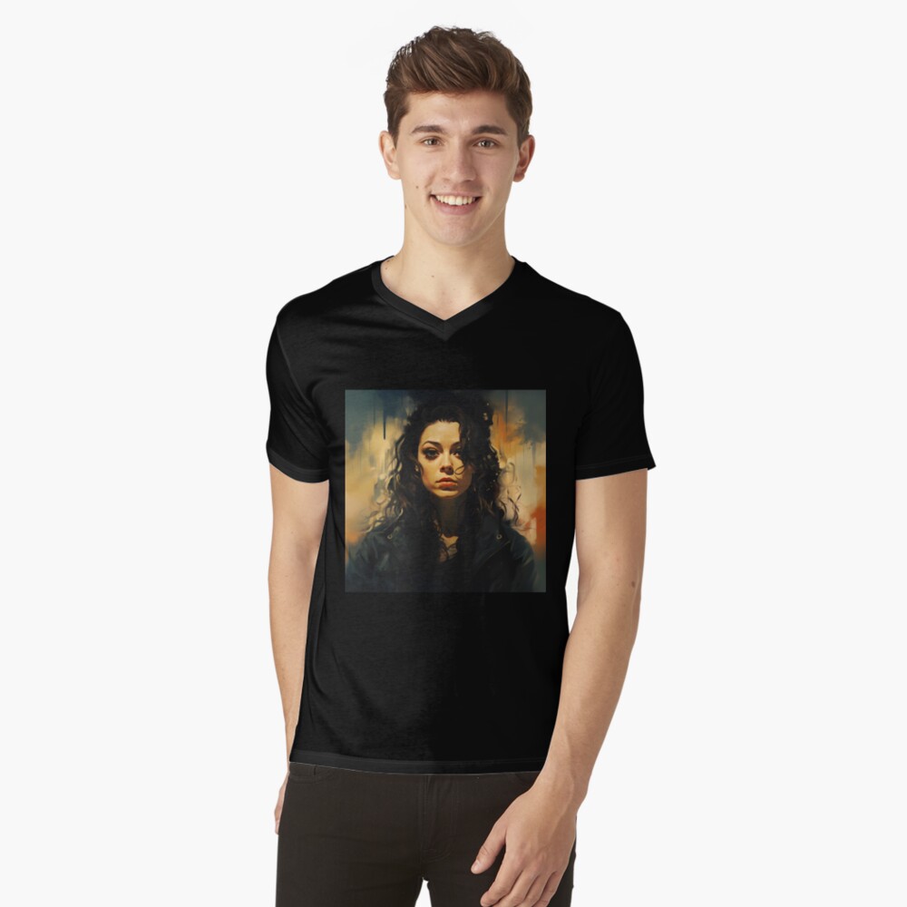 Item preview, V-Neck T-Shirt designed and sold by AwesomeAiArt.