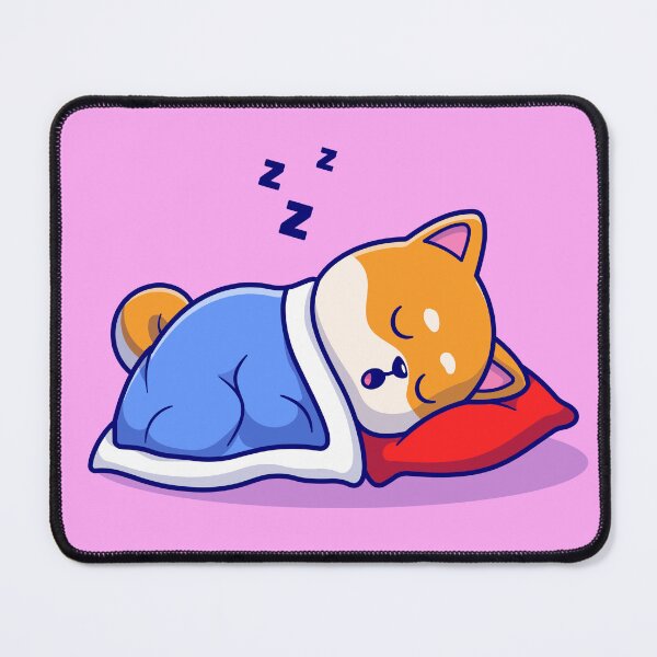 Item preview, Sweet Slumber: Cute Shiba Inu Sleeping with Pillow & Blanket Cartoon Vector Icon designed and sold by hjian8219.