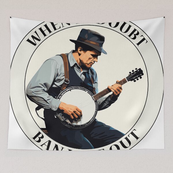 Item preview, Banjo Player When in doubt, banjo it out -Guitar Banjo- designed and sold by SteadyRolling.