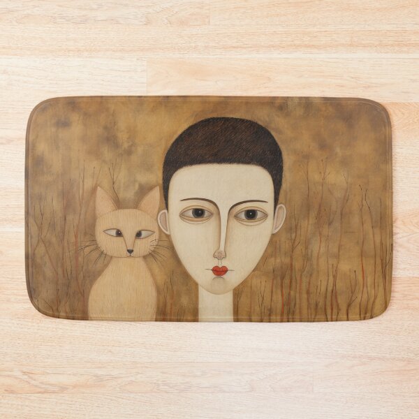 Item preview, Cross Eyed Cat w Red Lipped Girl designed and sold by YoPedro.