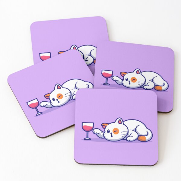 Item preview, Whiskers & Whimsy: Cute Cat Playing with Glass Cartoon Vector Icon designed and sold by hjian8219.