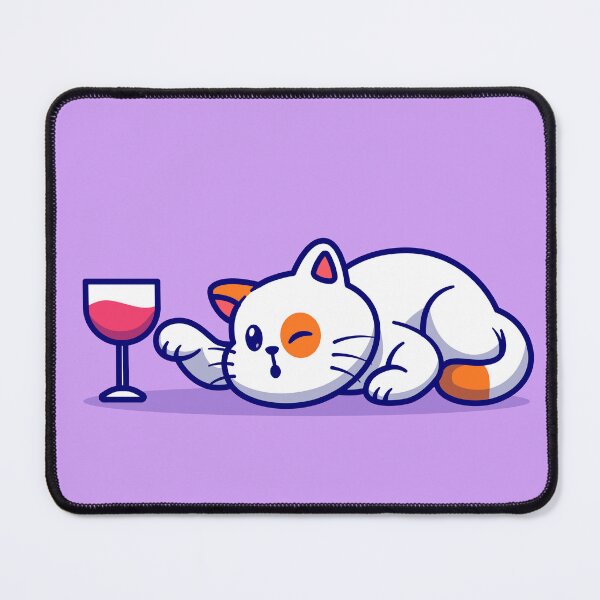 Item preview, Whiskers & Whimsy: Cute Cat Playing with Glass Cartoon Vector Icon designed and sold by hjian8219.