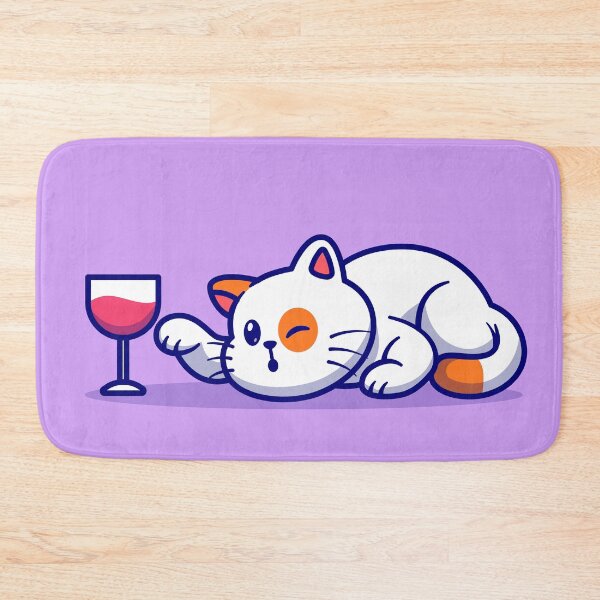 Item preview, Whiskers & Whimsy: Cute Cat Playing with Glass Cartoon Vector Icon designed and sold by hjian8219.