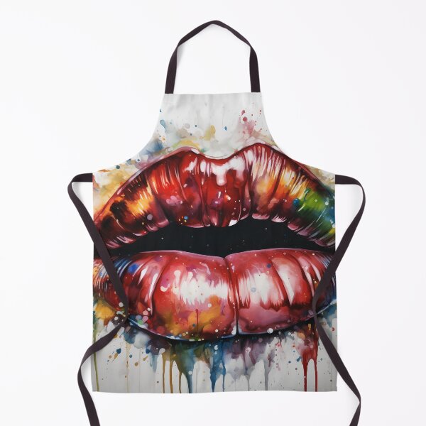 Item preview, Abstract color lips art print designed and sold by dcrc.