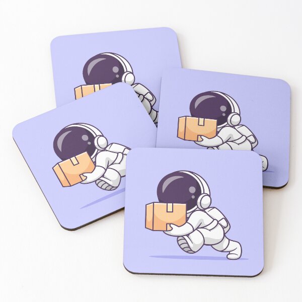Item preview, Astro Delivery: Cute Astronaut with Delivery Package Cartoon Vector Icon designed and sold by hjian8219.