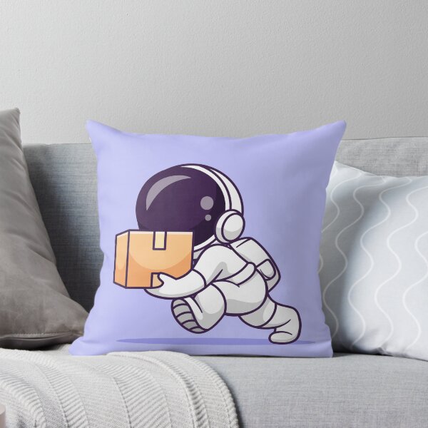 Item preview, Astro Delivery: Cute Astronaut with Delivery Package Cartoon Vector Icon designed and sold by hjian8219.