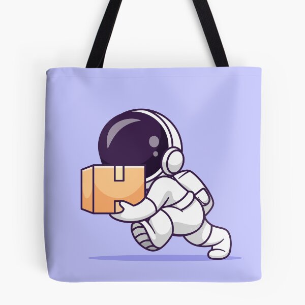 Item preview, Astro Delivery: Cute Astronaut with Delivery Package Cartoon Vector Icon designed and sold by hjian8219.