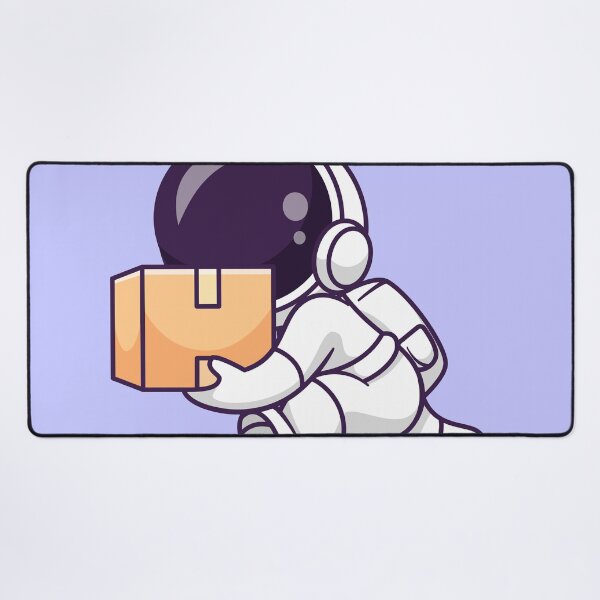 Item preview, Astro Delivery: Cute Astronaut with Delivery Package Cartoon Vector Icon designed and sold by hjian8219.