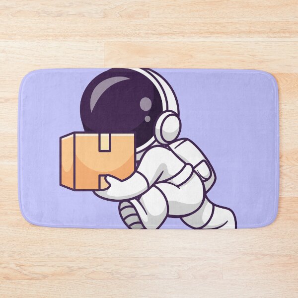 Item preview, Astro Delivery: Cute Astronaut with Delivery Package Cartoon Vector Icon designed and sold by hjian8219.