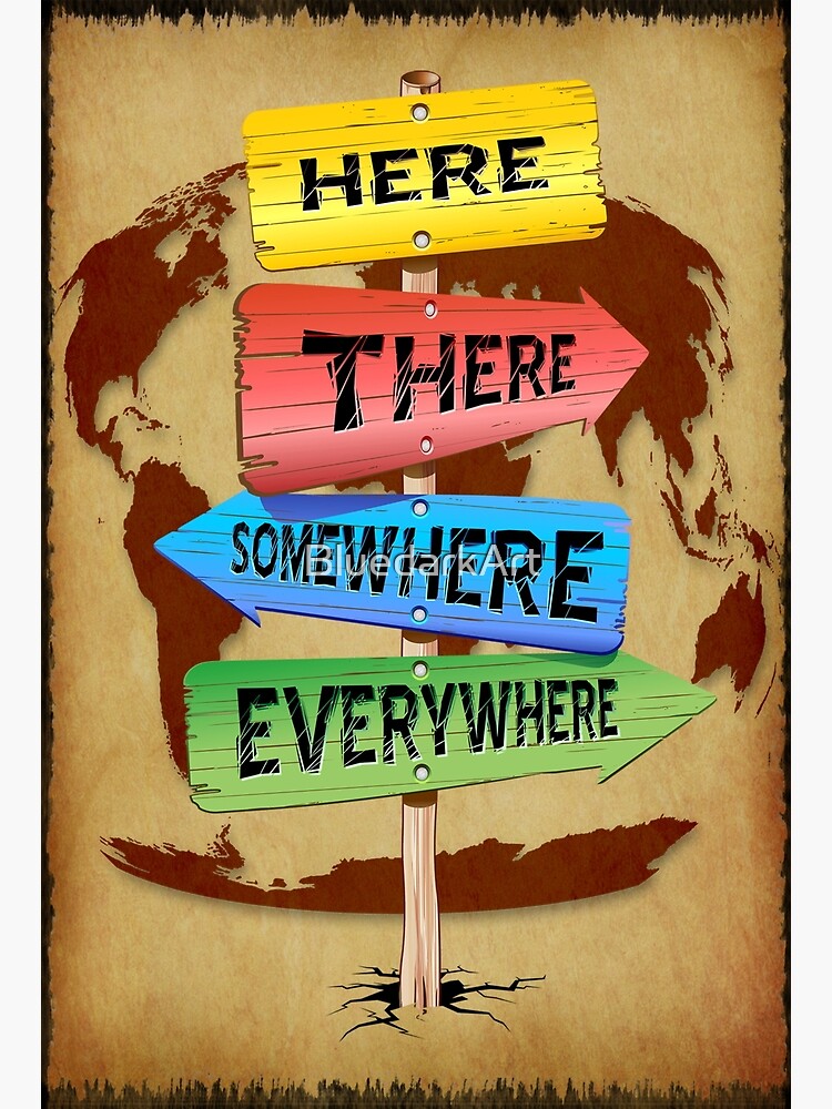 Thumbnail 3 of 3, Poster, Directions Panels Wanderlust designed and sold by BluedarkArt.