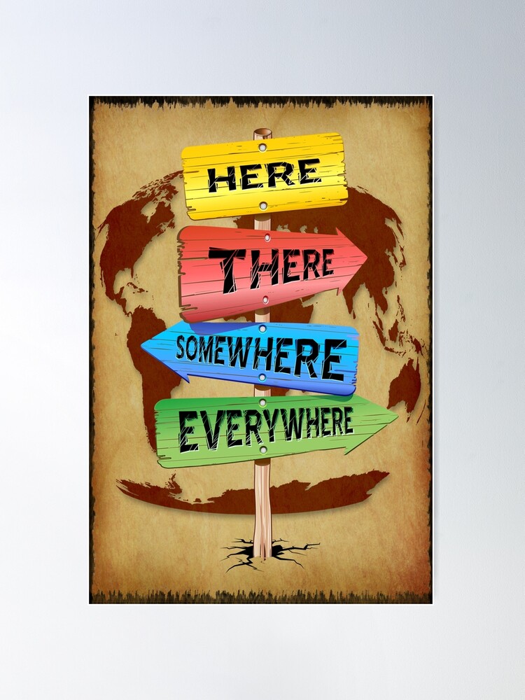 Thumbnail 1 of 3, Poster, Directions Panels Wanderlust designed and sold by BluedarkArt.