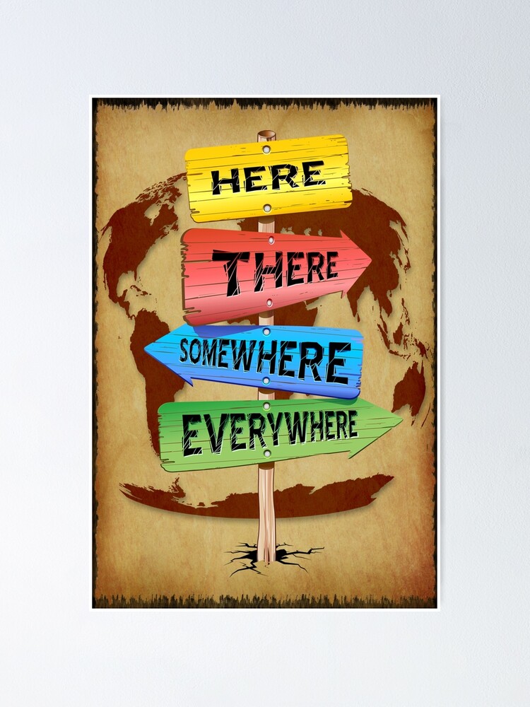 Thumbnail 1 of 3, Poster, Directions Panels Wanderlust designed and sold by BluedarkArt.