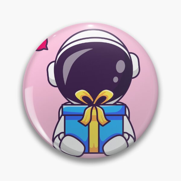 Item preview, Astro Giftbearer: Cute Astronaut with Gift Box Cartoon Vector Icon designed and sold by hjian8219.