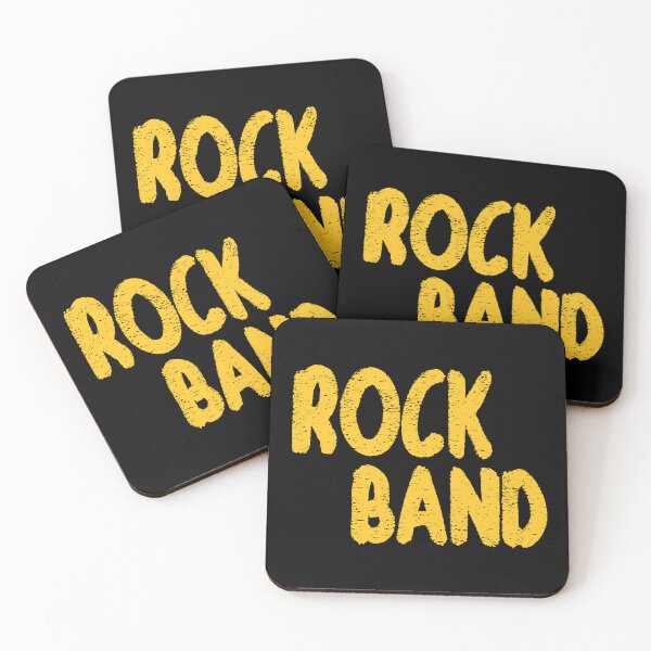 Artikelvorschau, Gelber Vintage-Text der Rockband entworfen und verkauft von Artbellachi.