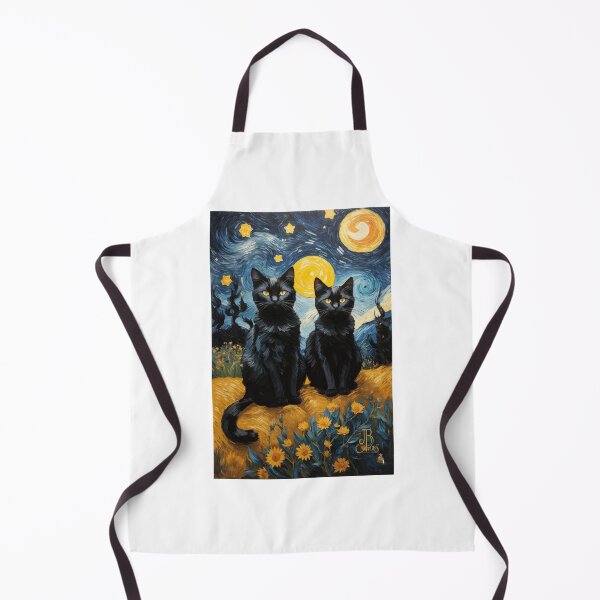 Item preview, Black Cats, Sweethearts Under a Starry Sky designed and sold by Jennifer Boyes.