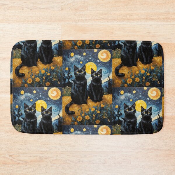 Item preview, Black Cats, Sweethearts Under a Starry Sky designed and sold by Jennifer Boyes.