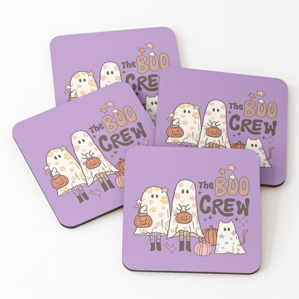 Item preview, The BOO Crew Cute Pink Pumpkin Ghosts Trick or Treat designed and sold by ArtMeetsPizza.