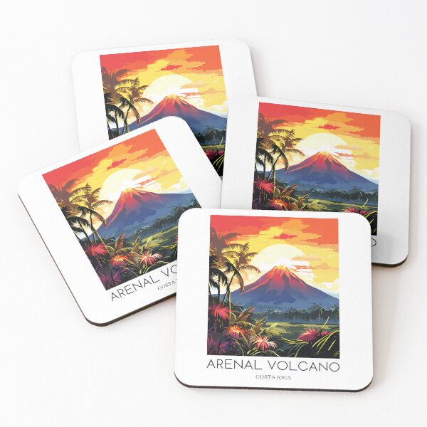 Item preview, A Pop Art Travel Print of the Arenal Volcano - Costa Rica  designed and sold by StudioRedKoala.