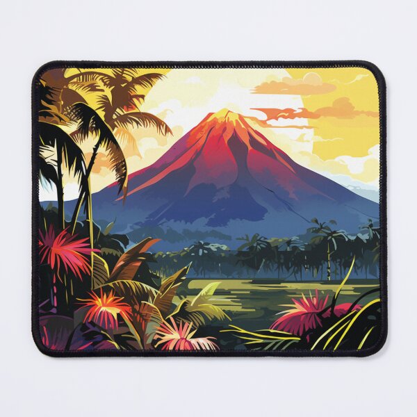 Item preview, A Pop Art Travel Print of the Arenal Volcano - Costa Rica  designed and sold by StudioRedKoala.