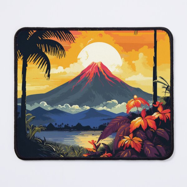 Item preview, A Pop Art Travel Print of the Arenal Volcano - Costa Rica  designed and sold by StudioRedKoala.