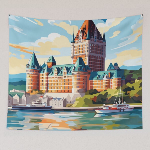 Item preview, A Pop Art Travel Print of Quebec - Canada  designed and sold by StudioRedKoala.