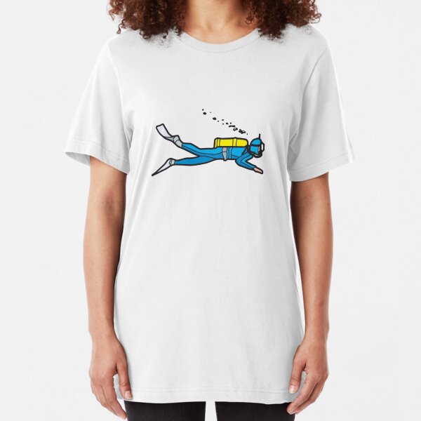Blue diver Slim Fit T-Shirt